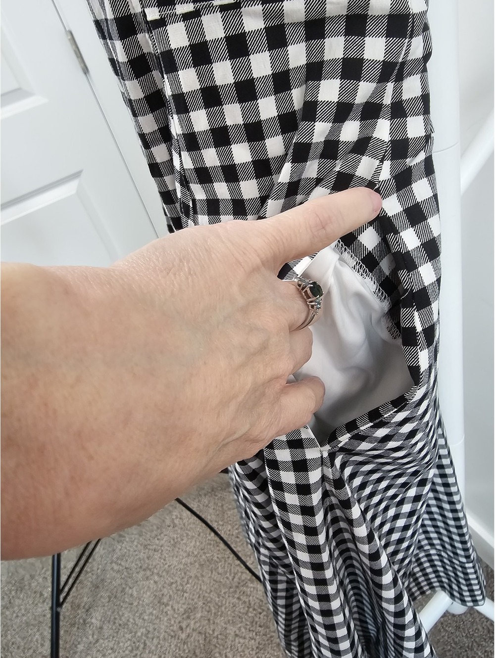 Avec Les Filles Black and White Gingham Midi - Picture 4 of 15